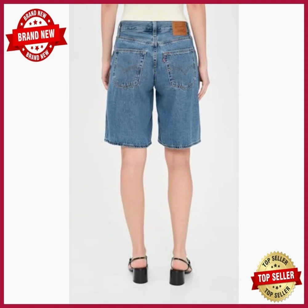 Baggy Dad Jorts, Mid Rise Denim Shorts, Loose Fit, 11 Inch Inseam